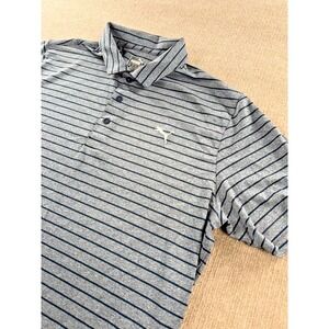 Puma Mens Polo Shirt Extra‎ Large Striped Golf Athletic Performance Short Sleeve